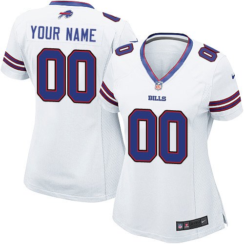 Women's Elite Nike Jersey White Road - Customized NFL Buffalo Bills